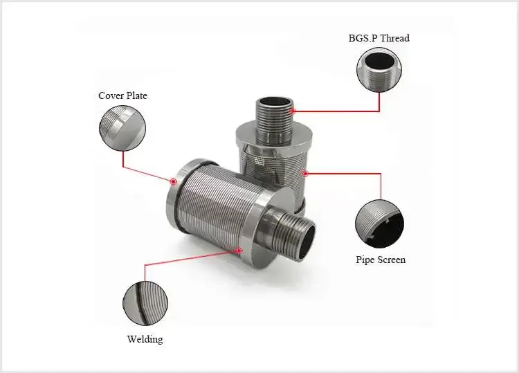 details of stainless steel sand filter nozzles